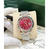 Kèm Hộp Đẹp Rolex day date mặt đỏ lửa Size 41mm