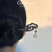 [Kèm Hộp Đựng] Trâm Cài Tóc Bằng Gỗ Đàn Hương Đen Tự Nhiên Đính Charm Tinh Xảo Cao Cấp Tặng Kèm Hộp Đựng Trang Nhã Vip25