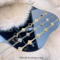 [KÈM HỘP ĐỰNG ] Vòng tay cỏ 4 lá titan LULUSHOP may mắn xinh xắn cho nữ