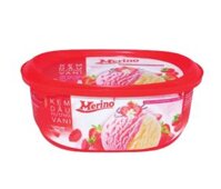 Kem hộp Merino dâu vani 900ml