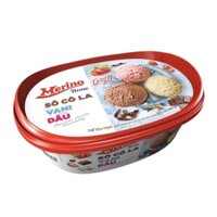 Kem hộp Merino mix 3 vị socola, vani và dâu 900ml