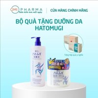 [Kèm Hộp Quà] Combo Kem Dưỡng Ẩm Làm Sáng Da 300g, Nước Dưỡng Ẩm 500ml Hatomugi Nhật Bản