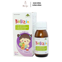 Kẽm hữu cơ Biolizin 50ml dạng siro vị đào, bổ sung Lysine B6 Giúp Bé Ăn Ngon Tăng Đề Kháng, bổ sung kẽm