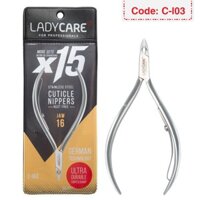Kềm Inox cắt da Lady Care 2 mang (vuông, bán nguyệt) - Mua 1 kềm Inox tặng 1 kềm cùng loại