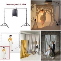 (KÈM KẸP+CỨNG CHẮC) Bộ Khung treo phông nền background chụp ảnh sản phẩm, Livestream, quay video