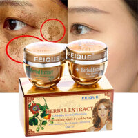 Kem làm trắng da chống tàn nhang FEIQUE 2 in1 Loại bỏ tàn nhang Vết thâm Loại bỏ nám Tẩy tàn nhang Làm sáng da Công thức thảo dược Trung Quốc Kem dưỡng da ban ngày ban đêm