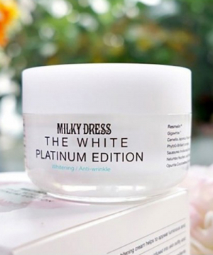 Kem làm trắng da tức thì Milky Dress The White Platinum Edition (50ml)