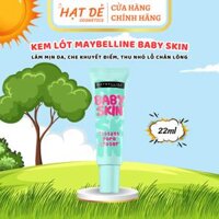 Kem Lót Maybelline Baby Skin Pore Eraser Làm Mịn Da, Che Khuyết Điểm, Thu Nhỏ Lỗ Chân Lông 22ml
