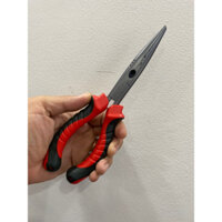 Kềm lure, kìm lua, kiềm gắp cá mũi dài hợp kim nhôm không rỉ, cán bọc cao su cao cấp