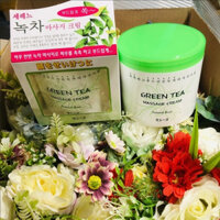 Kem massage Trà Xanh mẫu mới, kem trà xanh Green tea, hộp 500g