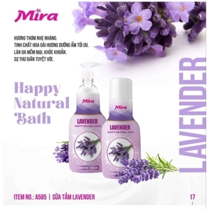 Kem mát-xa trắng da Mira Clear Refresh Lavender 300ml