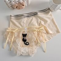 Kem Mèo Con Phối Ren Phong Cách Cặp Đôi Quần Lót Gợi Cảm Cặp Đôi Dễ Thương Phong Cách Mới Tanabata Quà Tặng