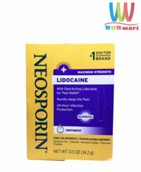 Kem mỡ kháng viêm, xoa dịu nhanh Neosporin Lidocaine Ointment 14.2g
