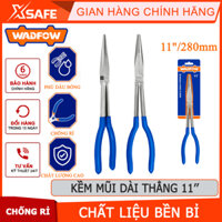 Kềm mũi dài thẳng WADFOW WPL1E11 kích thước 11"/280mm, tay cầm nhựa, đầu kềm phủ dầu bóng chống gỉ - chính hãng