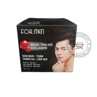 Kem Mụn Saieho Ngọc trai đỏ collagen Trắng da mờ Sẹo Thâm dành cho Nam 20g (đen)