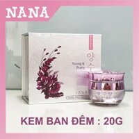 Kem nám ban đêm Young Pretty Hàn Quốc, mỹ phẩm giúp mờ nám tàn nhang và dưỡng trắng da.