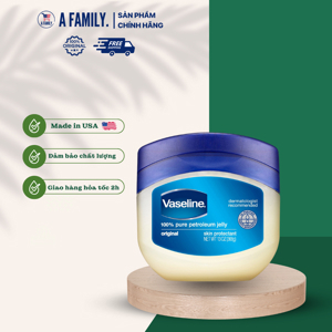 Kem nẻ, dưỡng da Vaseline original petroleum Jelly, Mỹ 368g