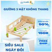 [Kèm Nệm Ga] Giường ngủ cho bé ghép chung với giường ba mẹ, kt 200x100x70cm - HONA063