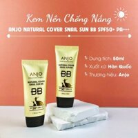 Kem nền BB cream chống nắng ốc sên Anjo 50ml Hàn Quốc - lành tính phù hợp mọi loại da, trắng sáng tự nhiên, dưỡng da tốt
