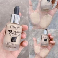 Kem Nền Catrice HD Liquid Coverage Foundation, Kem Nền Che Phủ Tự Nhiên Tạo Độ Mịn Màng Cho Da 30ml
