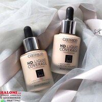 Kem Nền Catrice HD Liquid Coverage Foundation, Kem Nền Che Phủ Tự Nhiên Mịn Màng Cho Da 30ml