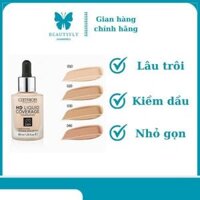 Kem Nền Catrice HD Liquid Coverage Foundation, Kem Nền Che Phủ Tự Nhiên Tạo Độ Mịn Màng Cho Da 30ml