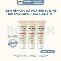 Kem nền cho da dầu mụn Eveline Botanic Expert Tea tree foundation - che phủ khuyết điểm và bảo vệ da mụn