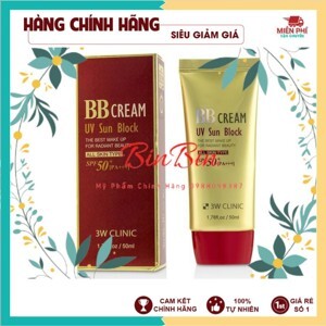 Kem Nền Chống Nắng 3W Clinic BB Cream UV Sun Block SPF 50+ PA+++ 50ml