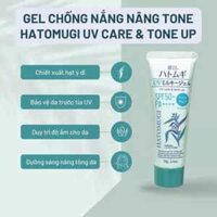 Kem nền chống nắng Hatomugi UV Care & Tone Up xanh bạc hà SPF 50+ 70g