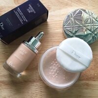 Kem nền dạng serum Dior Nude Air với phấn phủ bột Diorskin nude air