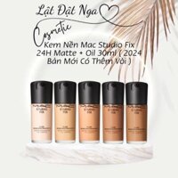 Kem Nền Mac Studio Fix 24H Matte + Oil 30ml ( 2024 Bản Mới Có Thêm Vòi )