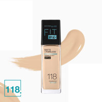 Kem Nền MAYBELLINE Fit Me Matte + Poreless Foundation 118 Light Beige                                       30ml