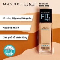 Kem Nền Mịn Lì Maybelline Fit Me Matte + Poreless Foundation 30ml (Có Vòi Pump)