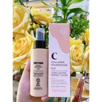 Kem nền mỏng mịn, lâu trôi PrettySkin Collagen Foundation Long Lasting Perfect Cover