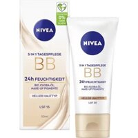 Kem nền Nivea BB 5in1 Tagespflege Heller Hauttyp LSF15 – tone sáng, 50ml
