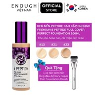 Kem nền Peptide cao cấp Enough Premium 8 Peptide Full Cover Perfect Foundation 100ml