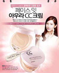 Kem Nền The Face Shop CC Cream Face It Aura Color Control Cream