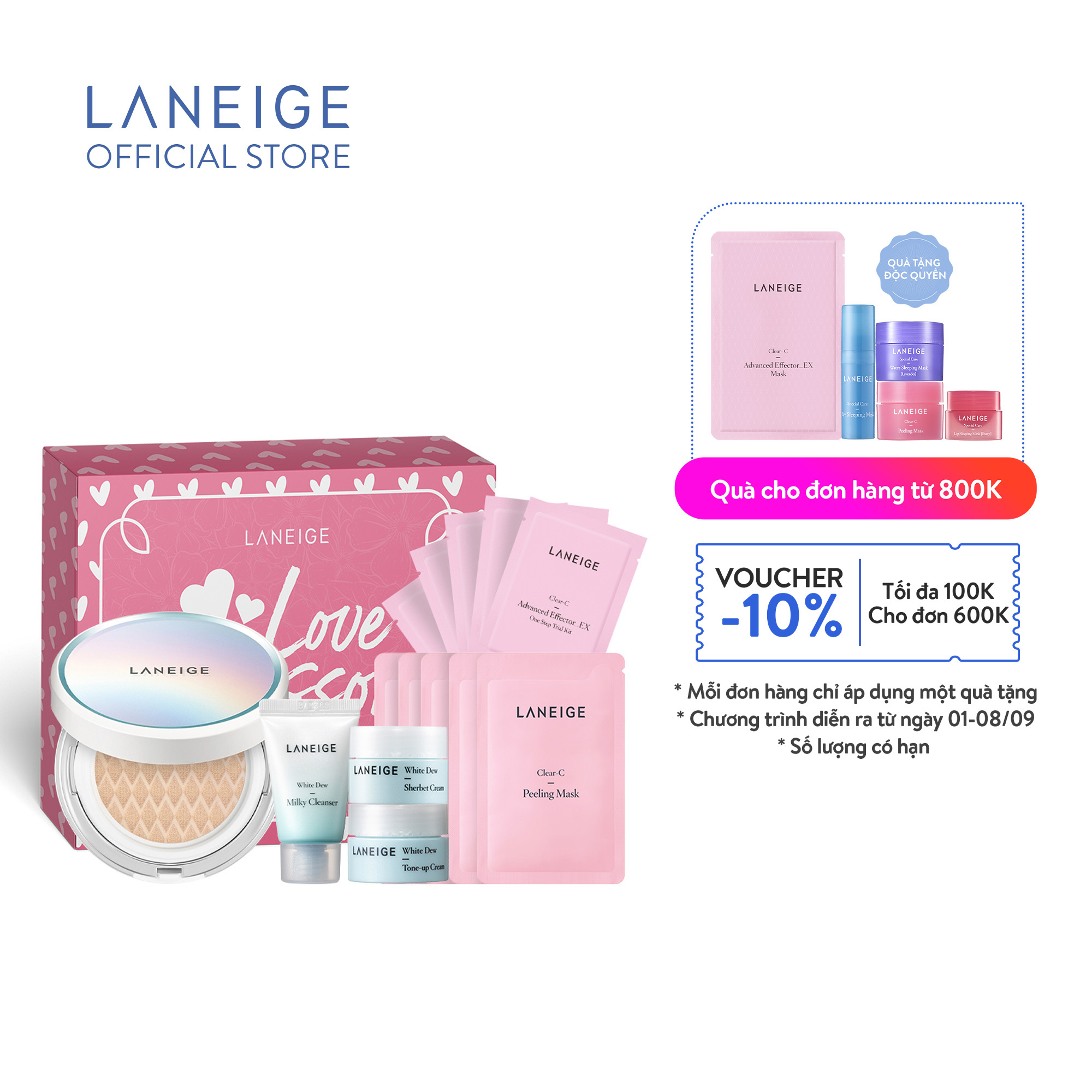 Kem nền trắng da Laneige BB Cushion Whitening