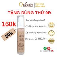 Kem nền trắng da Queenie chống nắng SPF 25 PA++ trải nghiệm 10ml _ Mỹ phẩm Hàn Quốc