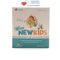 Kẽm NEWKIDS - Giúp bổ sung kẽm, chất xơ hoà tan giảm táo bón, giúp bé hấp thụ ăn ngon Hộp 20 gói