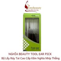 Kềm Nghĩa Beaty Tool Ear Pick EM247 bộ sp gồm 10 dụng cụ tiện dụng lấy ráy tai vệ sinh tai