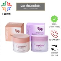 Kem nhau thai cừu (cam), kem dưỡng ẩm mỡ cừu (tím) Careline Lanolin/Placenta Cream, Úc (100ml) cho mọi lứa tuổi