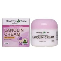 Kem nhau thai cừu Úc Healthy Care Lanolin cream with Vitamin E 100g