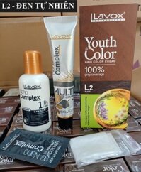 Kem Nhuộm Dưỡng Tóc Phủ Bạc Lavox Youth&amp;Color L2 - Màu Đen