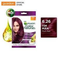 KEM NHUỘM TÓC MÀU THỜI TRANG GARNIER COLOR NATURALS ULTRA COLORS - MÀU 6.26 PLUM RED - ĐỎ MẬN