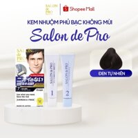 Kem nhuộm tóc phủ bạc cao cấp SALON de PRO Cho Nam - Màu MCA7 Đen tự nhiên Chính hãng Nhật Bản, không mùi