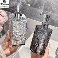 (Kèm Nơ) Bình chiết dầu gội, sữa tắm, nước rửa tay 400ml, Chai Lọ chiết tạo bọt tiện lợi (GDVU)