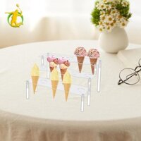 Kem Nón Giá Đỡ Đa Năng Trang Trí Thực Tế Waffle Nón Đứng Cho Bàn Trung Tâm Buffet Sự Kiện Sinh Nhật Kỷ Niệm