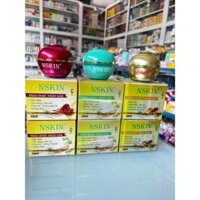 Kem Nskin Thảo Dược Nhân Sâm 22g - và sữa rửa mặt Green tea Nskin 120mll