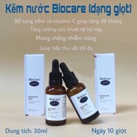 Kẽm nước nhỏ giọt Liquid ZinC Biocare, 30ml, tăng đề kháng